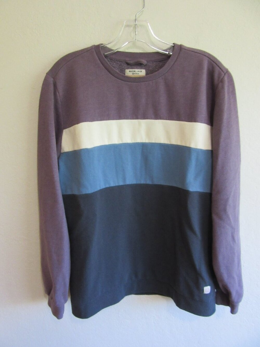 Marine Layer Colorblock Fleece M Long Sleeve Sweatshirt